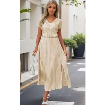 Elegant ECOWISH Summer Maxi Dress for Weddings & More