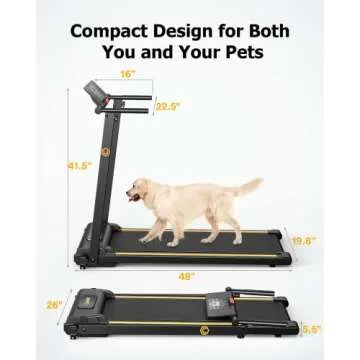 UREVO Compact Folding Treadmill for Home with 12 HIIT Modes