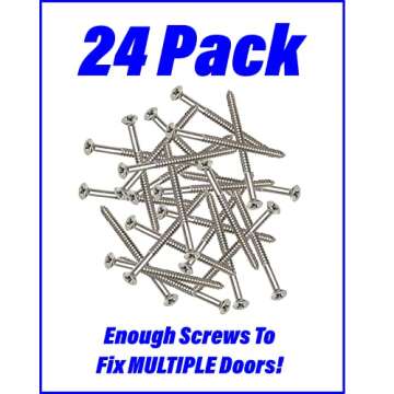 Satin Silver Nickel Wood Screws 9 X 3 Inch – Extra Long Door Hinge Screws - Door Security Screws -...
