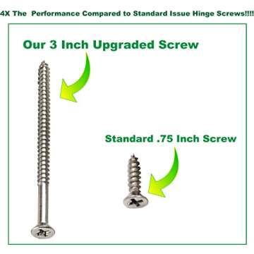 Satin Silver Nickel Wood Screws 9x3 Inch - 24 Pack