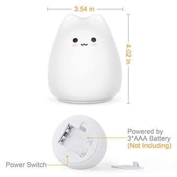 XIFEINIU LED Cat Night Light for Cozy Bedtime Glow