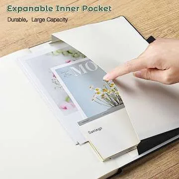 Luxurious Lined Journal Notebook A4 Leather for Writing