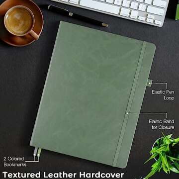 Luxurious Lined Journal Notebook A4 Leather for Writing