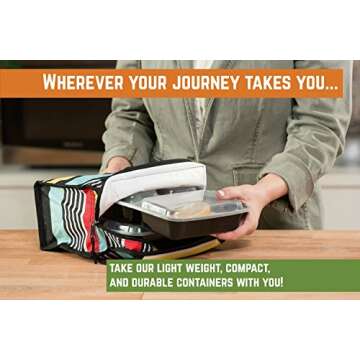 Recipientes de comida apilables y reutilizables - Set de 7