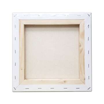 LWR CRAFTS Stretched Canvas 10" X 10" Pack of 6