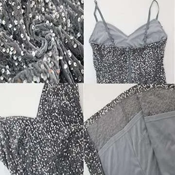 Stylish Ranfare Sequin Dress For Parties 2023 V-Neck Look