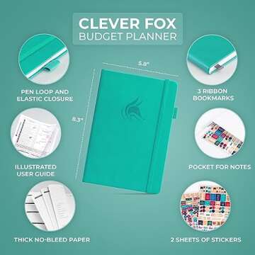 Clever Fox Budget Planner - Expense Tracker Notebook. Monthly Budgeting Organizer, Finance Logbook &...