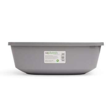 So Phresh X-Large Grey Cat Litter Box for Pets