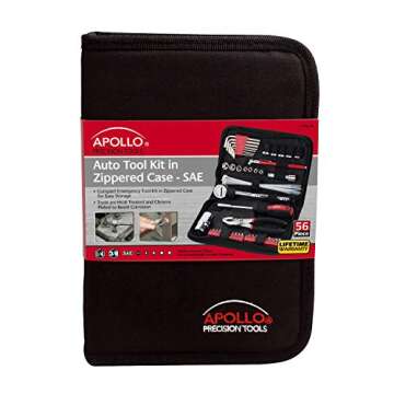 Apollo Tools 56 Piece Compact SAE Auto Tool Set