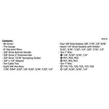 Apollo Tools 56 Piece Compact SAE Auto Tool Set