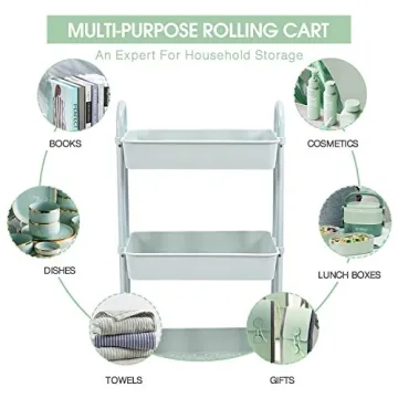 Stylish TOOLF Utility Rolling Cart for Easy Organization