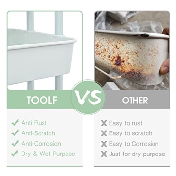 Stylish TOOLF Utility Rolling Cart for Easy Organization