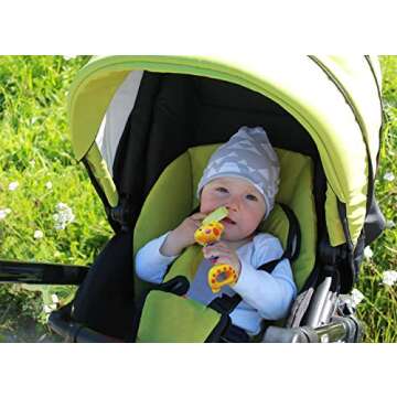 9pcs Baby First Rattle Teether Toy Gift Set with Storage Box for Infant Newborn Baby Boy 0 3 6 9 12 18Month Blue