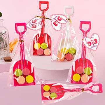 36 Valentine’s Plastic Shovels with Gift Cards for Parties