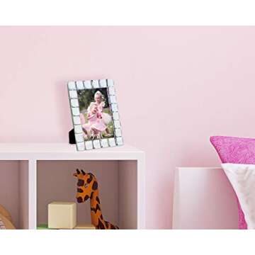 Isaac Jacobs Decorative Sparkling Jewel Picture Frame, Photo Display & Home Décor (4x6, Clear)