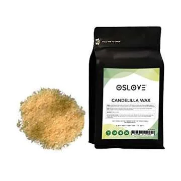 Oslove Organics Pure Candelilla Wax/Pellets - Versatile Vegan Wax 8 oz
