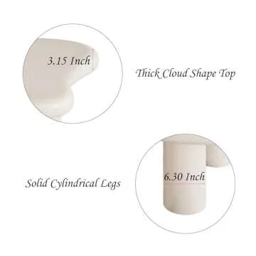 FIVEGIVEN Cloud Coffee Table Modern Design for Living Room