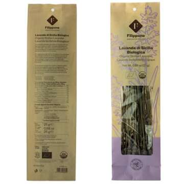 Filippone® Organic Dried Lavender Bunch 25 g (0.88 oz), Freshly Grown in The Mountains of Sicily, C...