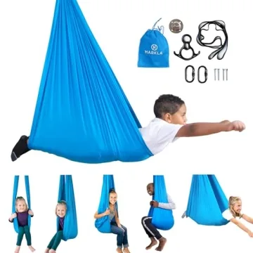 Harkla Sensory Swing for Kids & Adults - 300lbs Capacity, Calming Hug Effect