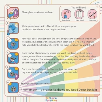 Rainbow Symphony Window Stickers for Stunning Sunlight Rainbows