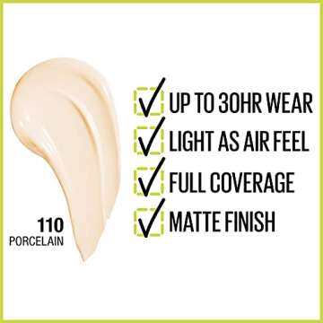 Maybelline Super Stay Full Coverage Liquid Foundation Active Wear Makeup, Up to 30Hr Wear, Transfer,...