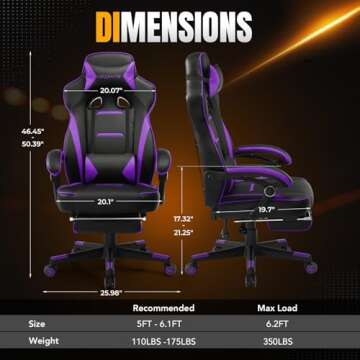 LUCKRACER Gaming Chair - Ergonomic Comfort for Gamers