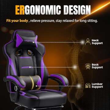 LUCKRACER Gaming Chair - Ergonomic Comfort for Gamers