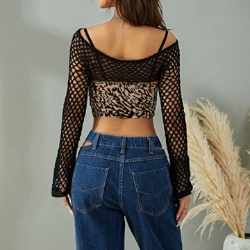 Y2k Crochet Hollow Out Crop Top for Trendy Style