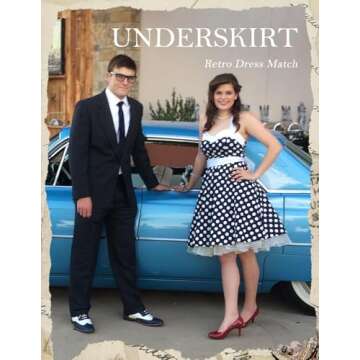 Dresstells Womens Vintage Rockabilly Petticoat Skirt Tutu 1950s Underskirt Ivory S/M