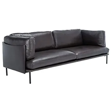 Luxurious SAFAVIEH Couture Leather Sofa - Fully Assembled