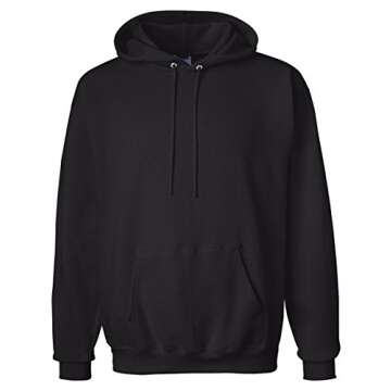 Hanes Men's Ultimate Cotton Heavyweight Pullover Hoodie Sweatshirt, Black, Medium