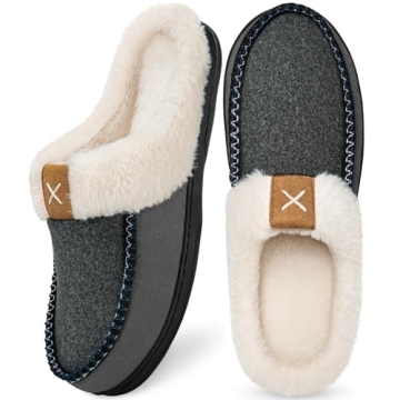 Homitem Memory Foam Slippers for Men - Plush & Anti-Skid