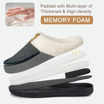 Men's Memory Foam Slippers - Plush Comfort & Support