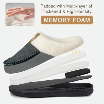 Men's Memory Foam Slippers - Plush Comfort & Support