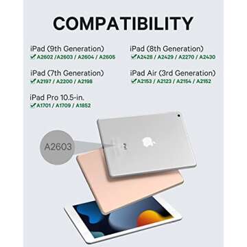 GreenLaw Keyboard Case for iPad 9th Generation 10.2", iPad 8th/ 7th/Air 3, Detachable Wireless Keybo...