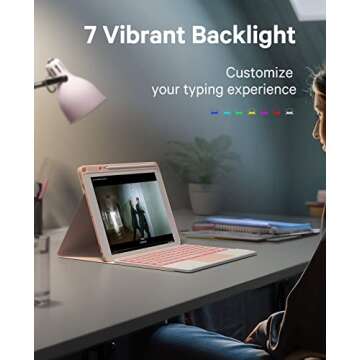 GreenLaw Keyboard Case for iPad 9th Gen - Pink