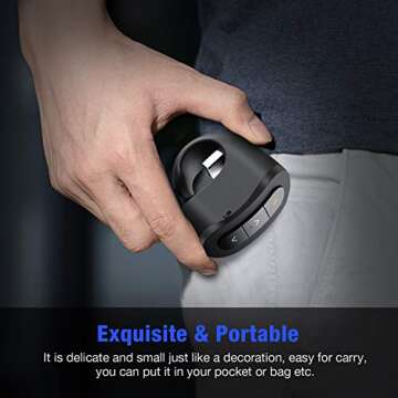 Rechargeable Finger Ring Wireless Presenter Clicker for PowerPoint, Keynote, Mac, Laptop - USB Presentation Remote with 2.4GHz RF