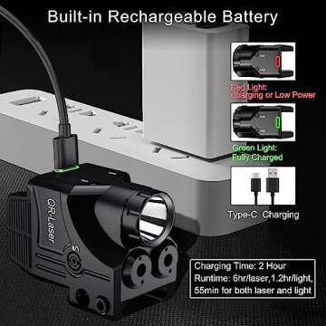 3 in 1 Green Purple Laser Light Tactical Combo