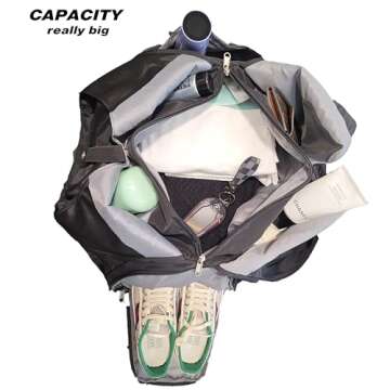 Uhawi Yoga Gym Bag with Mat Holder and Wet Dry Storage