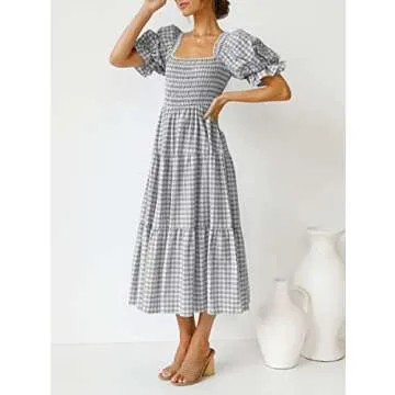 ZESICA Women's Bohemian Summer Midi Dress for 2025