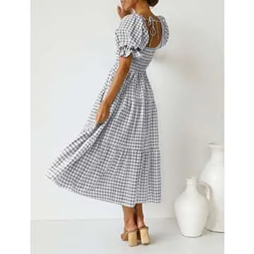 ZESICA Women's Bohemian Summer Midi Dress for 2025