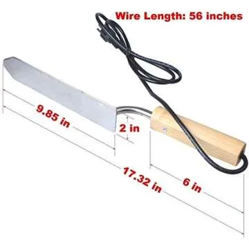 eoocvt Large Stainless Steel Electric Honey Uncapping Knife Beekeeping Scraper Hot Knife