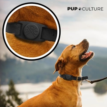 Pup Culture AirTag Dog Collar Holder for Tracking Pets