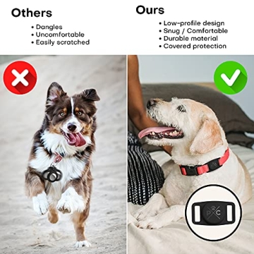 Pup Culture AirTag Dog Collar Holder for Tracking Pets
