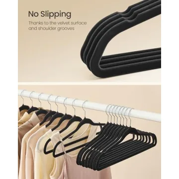 SONGMICS Velvet Hangers - Non-Slip, Space-Saving 100 Pack