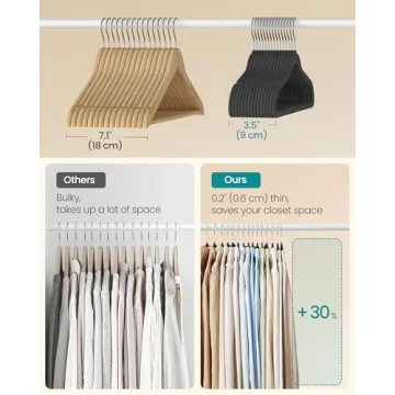 SONGMICS Velvet Hangers - Non-Slip, Space-Saving 100 Pack
