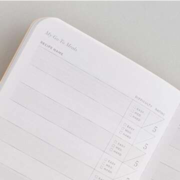 Letterfolk Pocket Recipe Passport Journal for Food Lovers