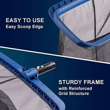 Fine Mesh Pool Cleaning Kit - Durable Skimmer & Brush Combo