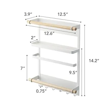 Yamazaki Tosca Magnetic Kitchen Storage Rack for Organizing