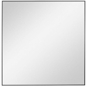 Alexo 28 Inch Matte Black Square Mirror for Home Design